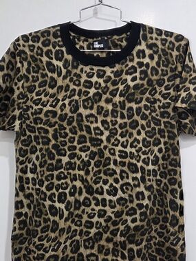 The Kooples Leopard Print Crewneck - Black & Tan
